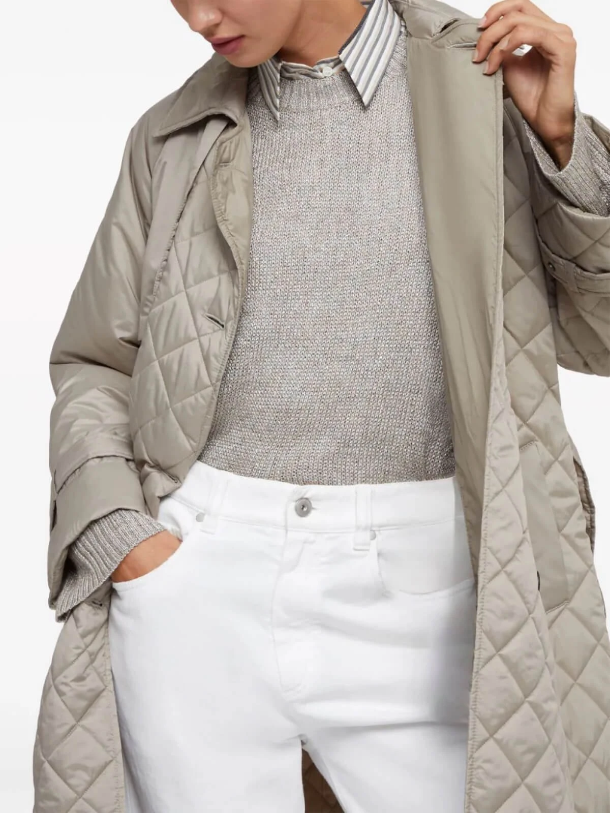 Belted Quilted Trench Coat 5 Belted Quilted Trench Coat - Image 5