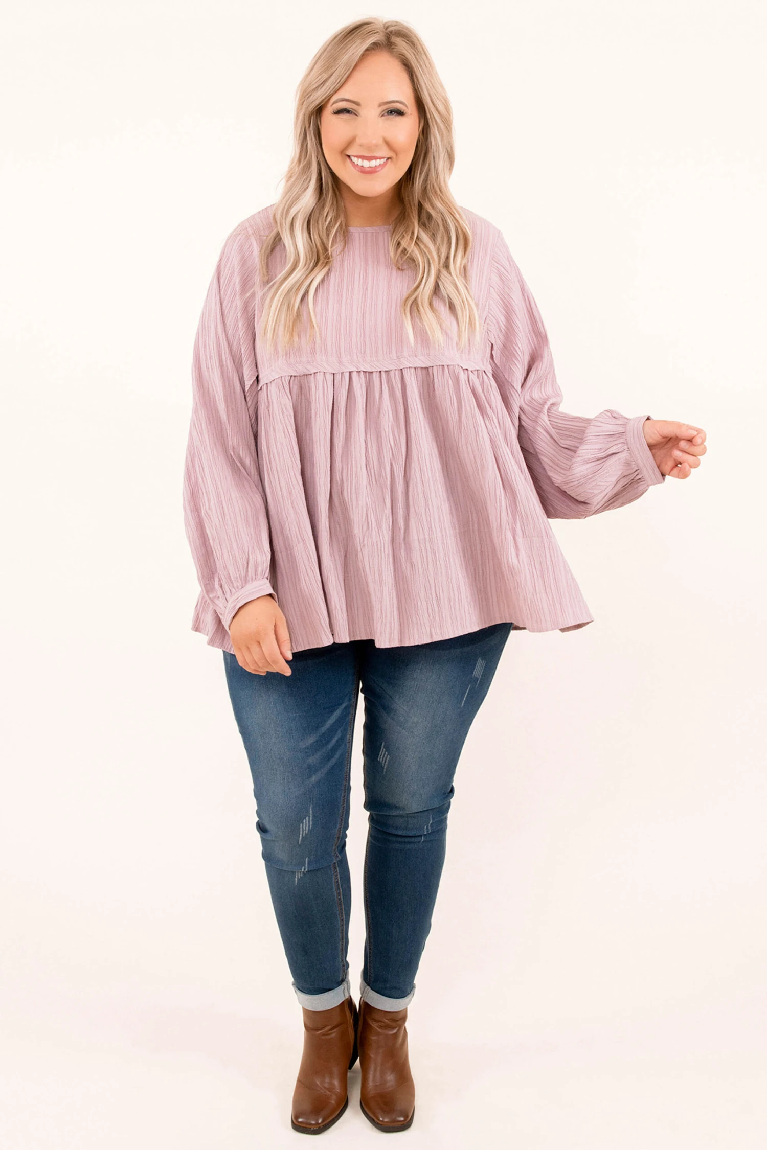 Change Can Be Good Top, Mauve 2 Change Can Be Good Top, Mauve - Image 2