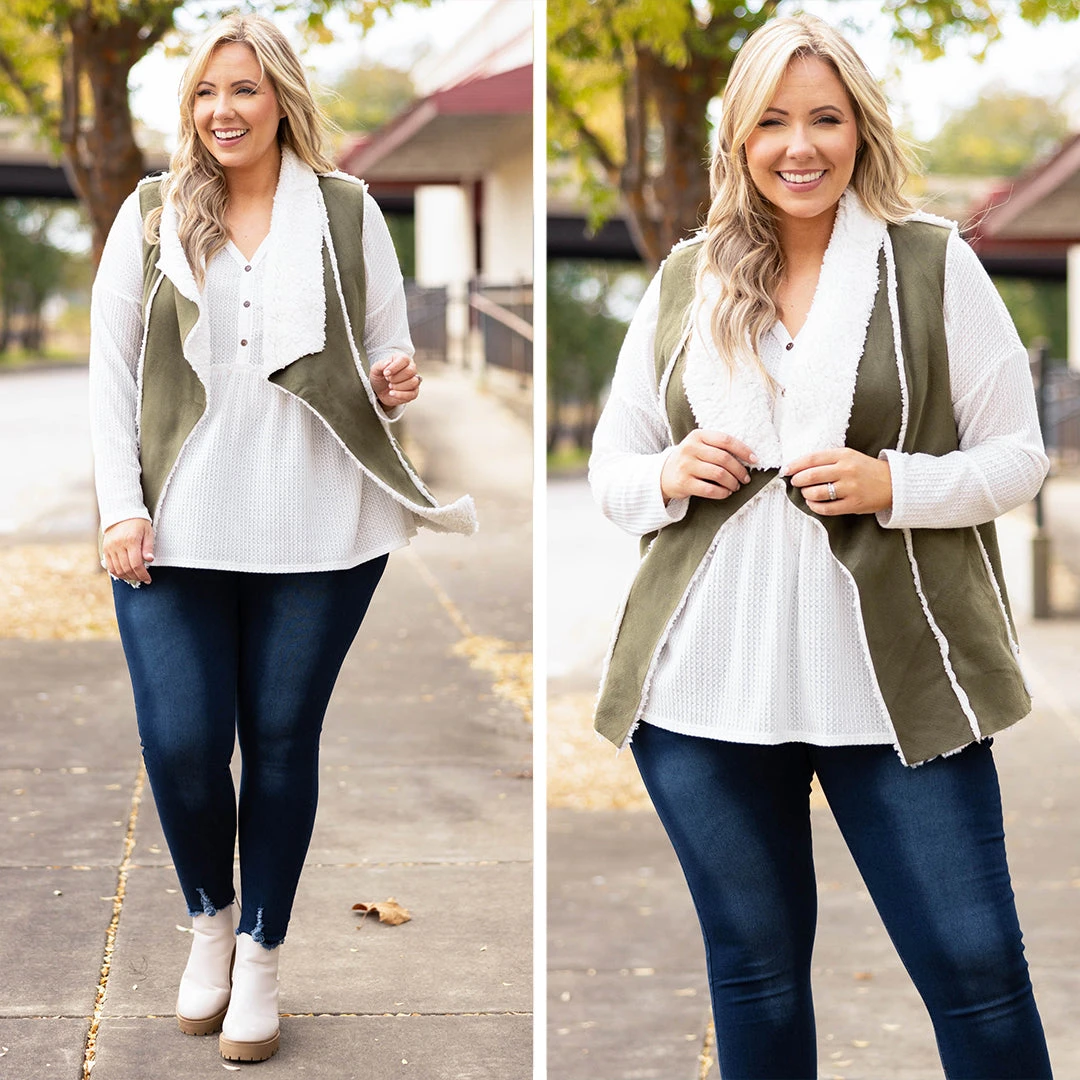 Venice Vest, Olive 6 Venice Vest, Olive - Image 6