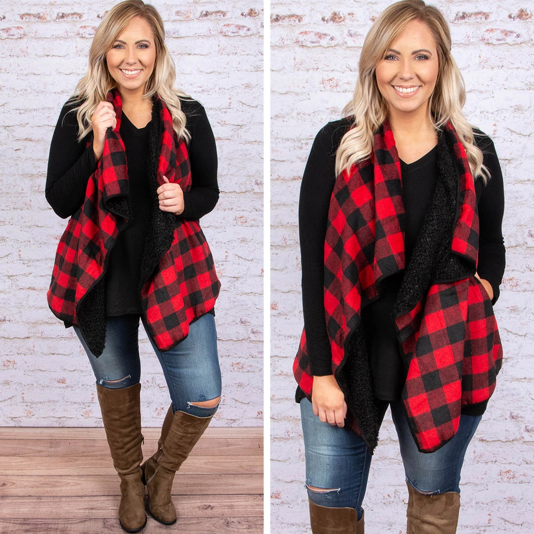 Keep Me Cozy Vest, Red 5 Keep Me Cozy Vest, Red - Image 5