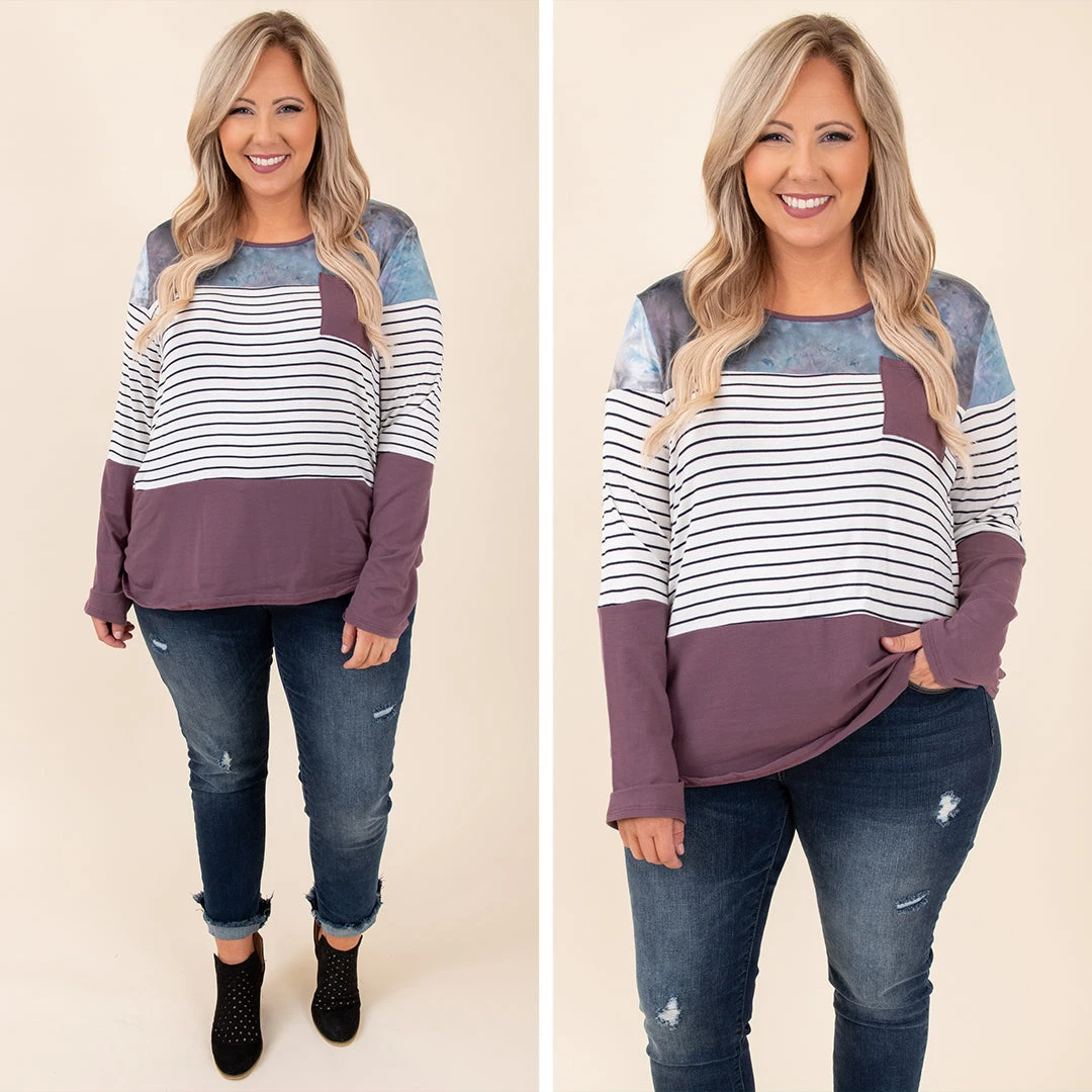 A Whole New Love Top, Purple Cement-Ivory 6 A Whole New Love Top, Purple Cement-Ivory - Image 6