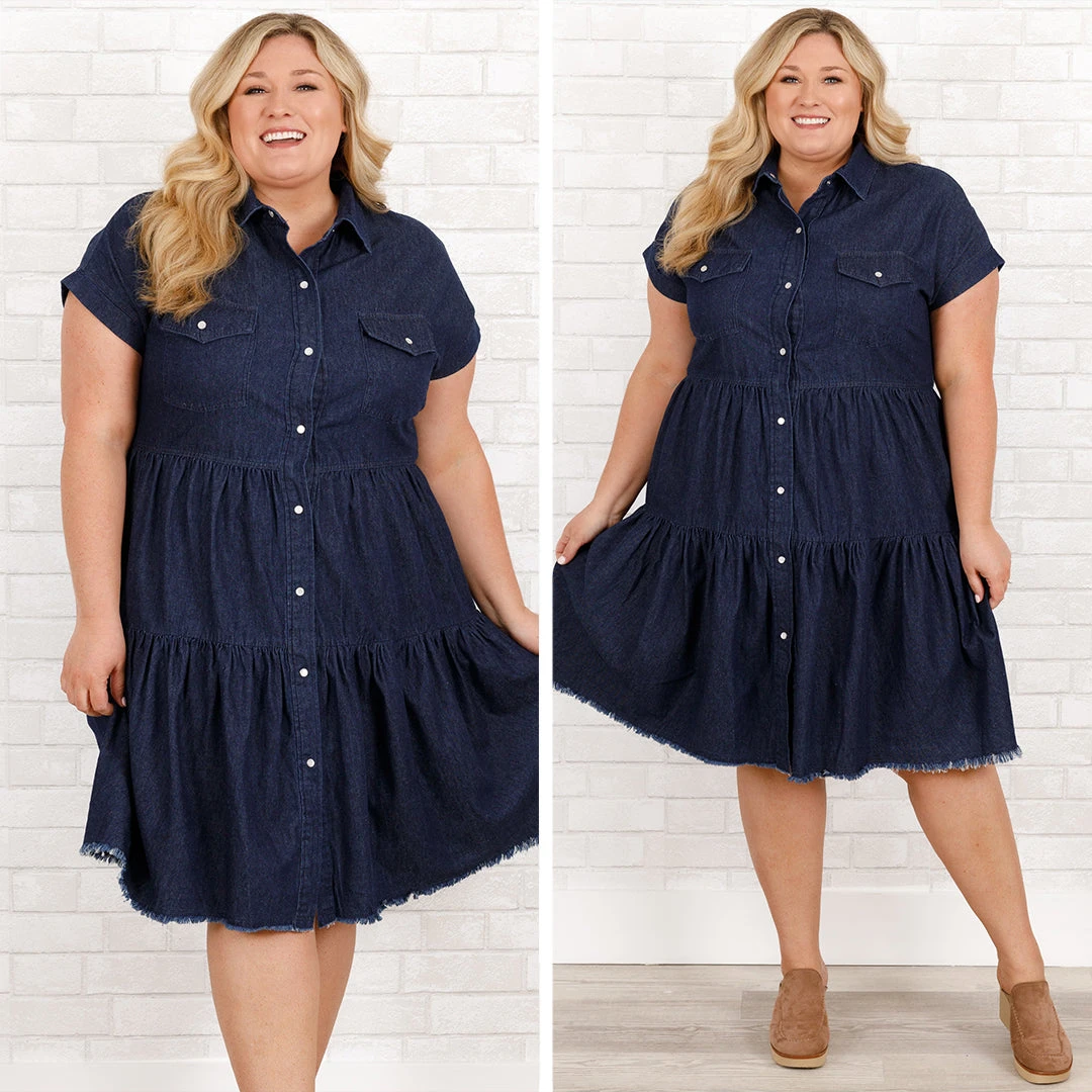 Heart In Your Hands Dress, Dark Denim 1 Heart In Your Hands Dress, Dark Denim