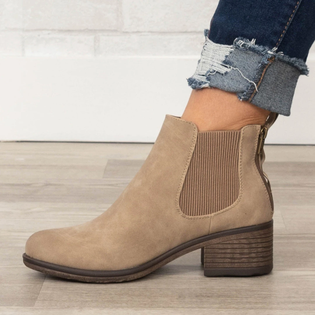 A Midnight Walk Booties, Taupe 5 A Midnight Walk Booties, Taupe - Image 5