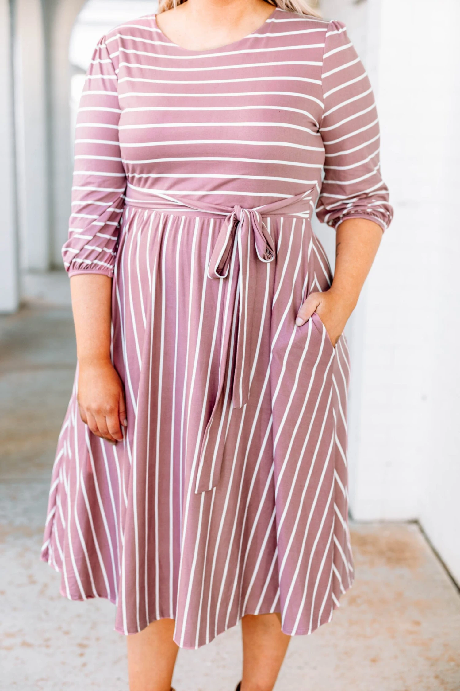 Holding Hands On The Boardwalk Dress, Mauve 4 Holding Hands On The Boardwalk Dress, Mauve - Image 4