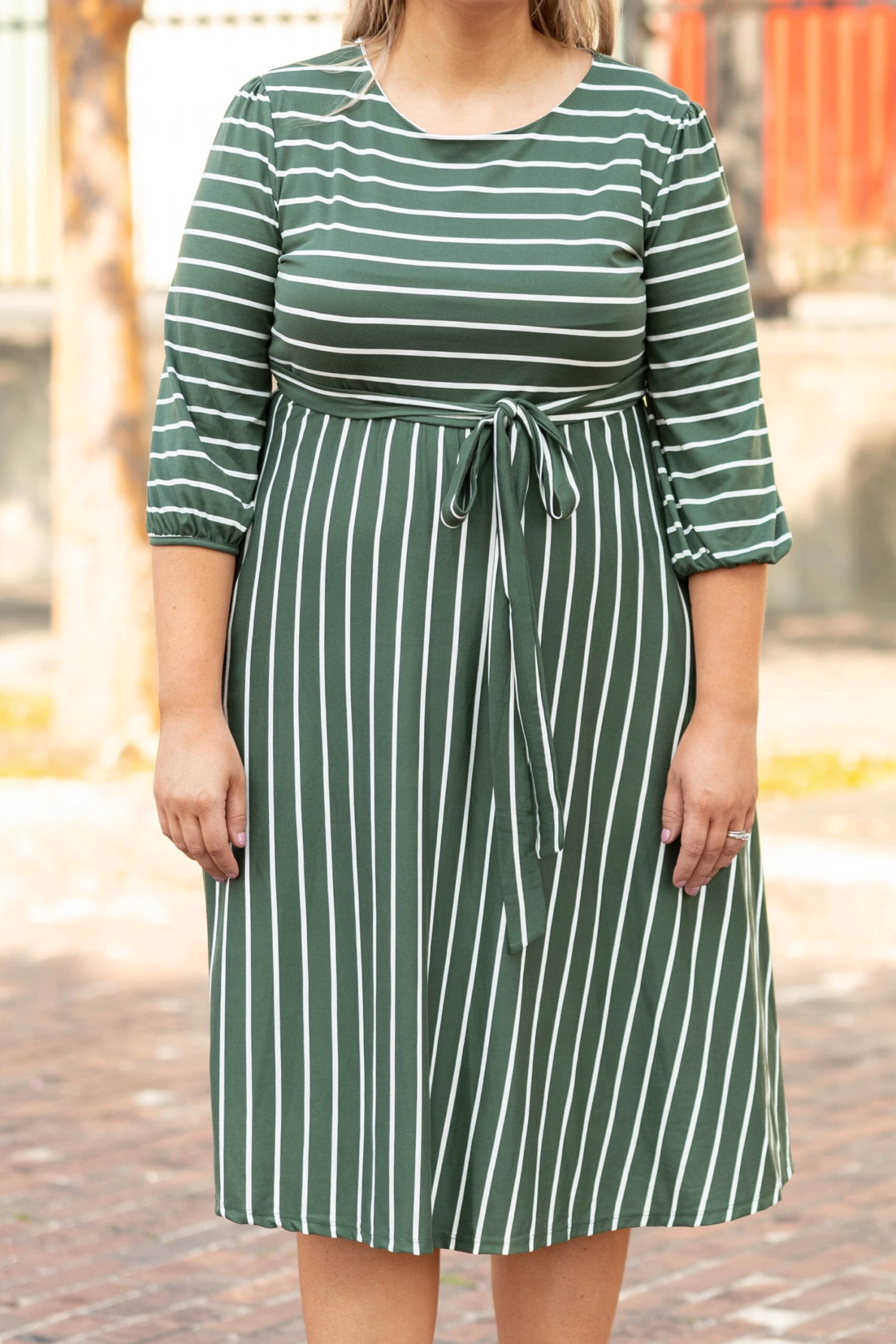 Holding Hands On The Boardwalk Dress, Olive 4 Holding Hands On The Boardwalk Dress, Olive - Image 4