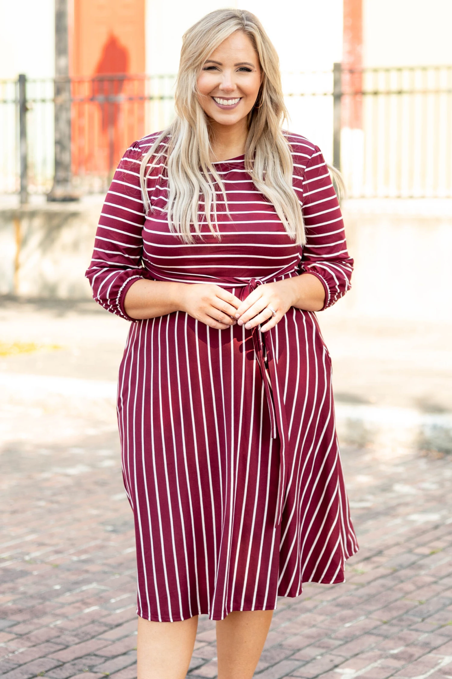 Holding Hands On The Boardwalk Dress, Wine 1 Holding Hands On The Boardwalk Dress, Wine