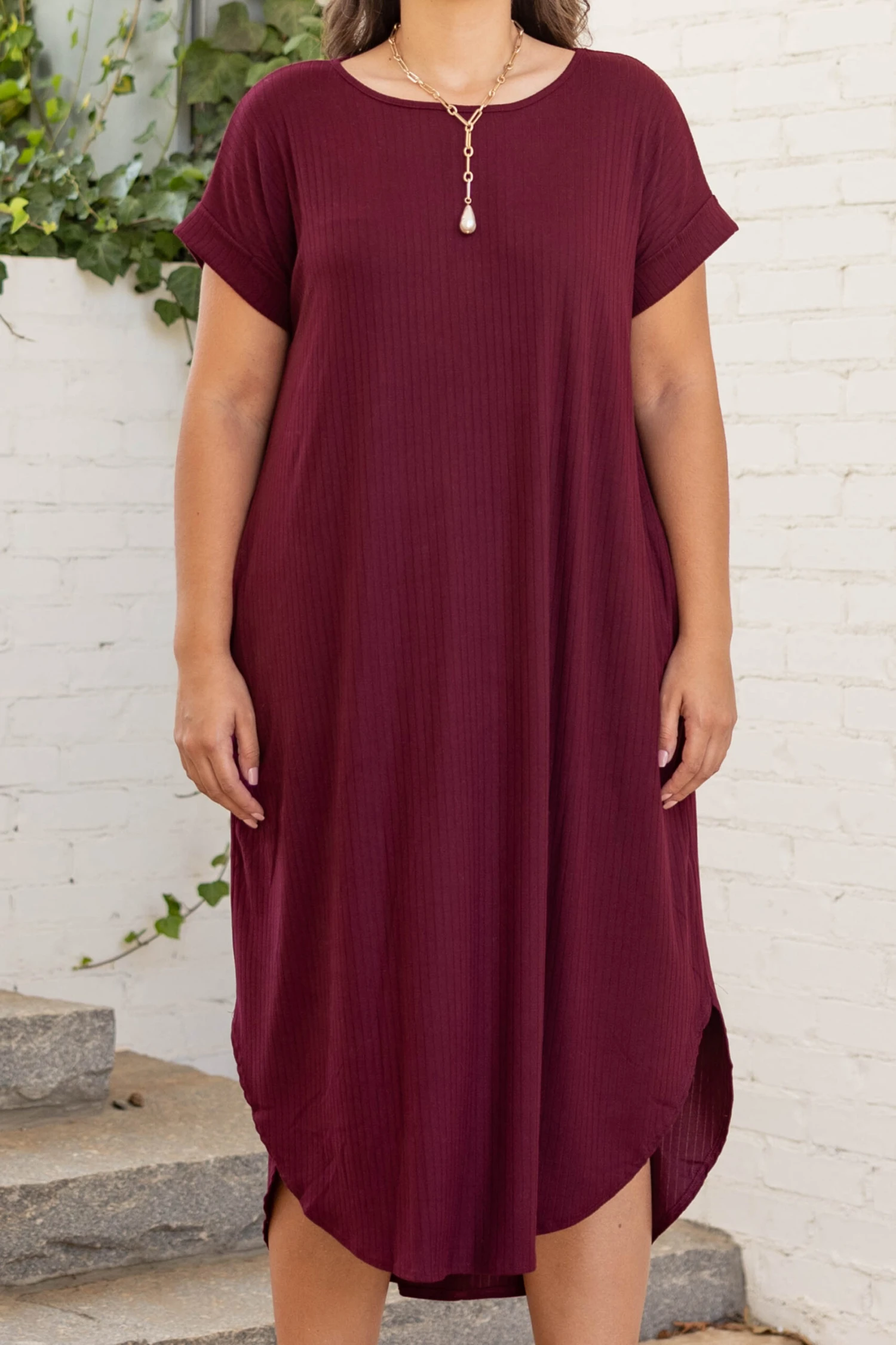 Here We Go Again Dress, Burgundy 4 Here We Go Again Dress, Burgundy - Image 4