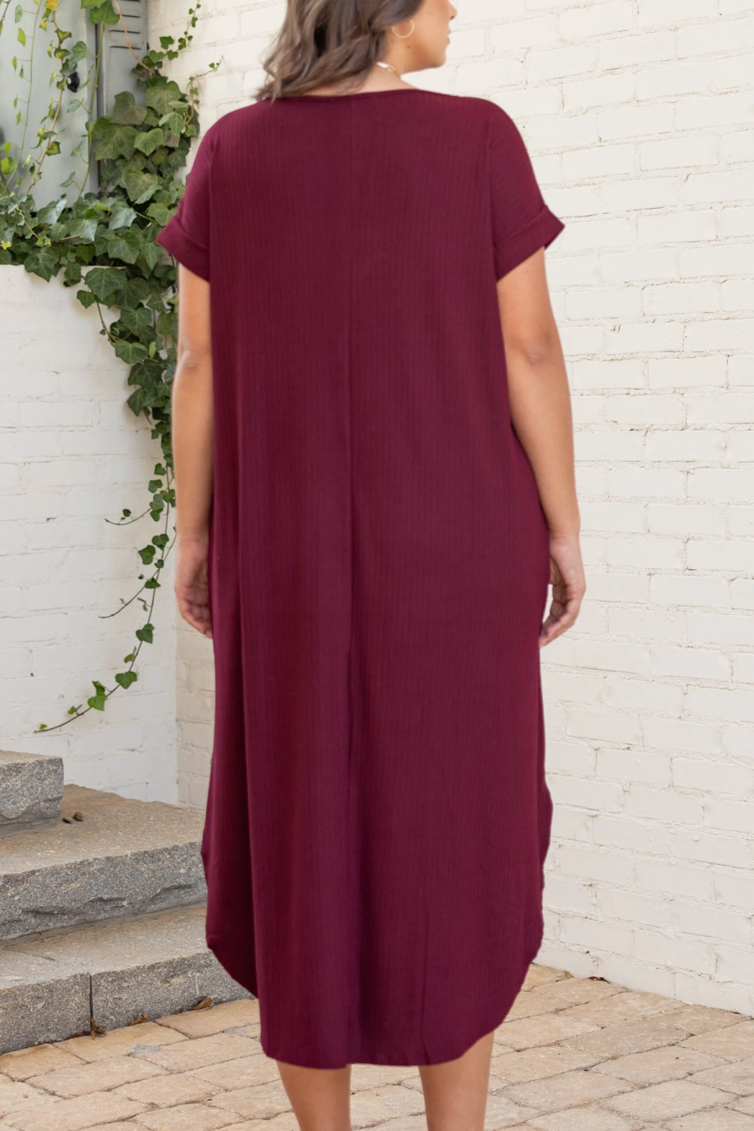 Here We Go Again Dress, Burgundy 5 Here We Go Again Dress, Burgundy - Image 5