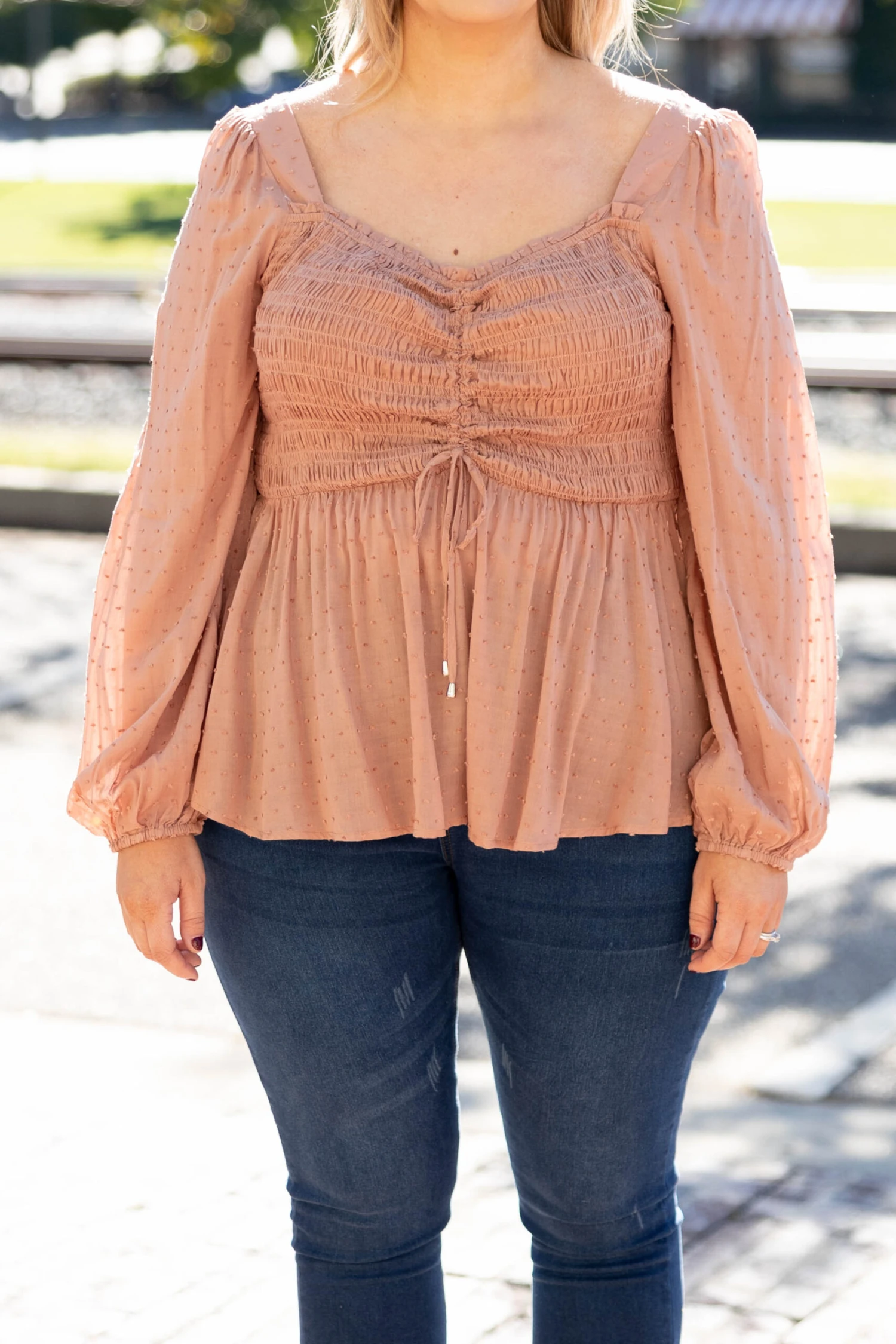 Rushing Back Top, Mauve 4 Rushing Back Top, Mauve - Image 4