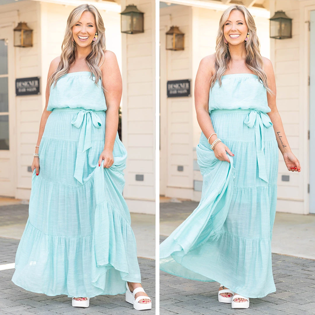 Bahama Breeze Dress, Aqua Blue 6 Bahama Breeze Dress, Aqua Blue - Image 6