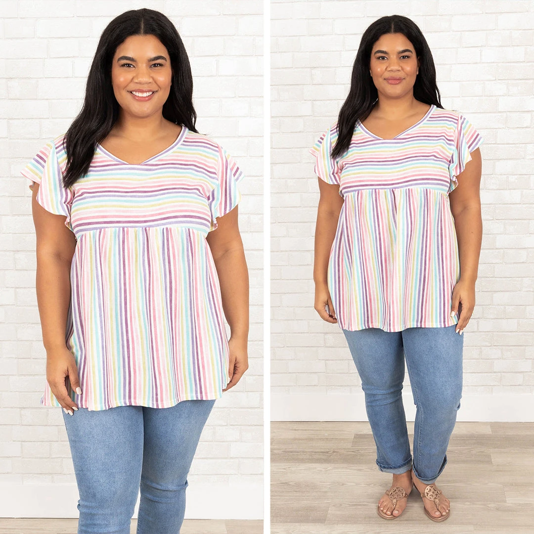 After The Rain Top, Ivory/Lavender/Pink 6 After The Rain Top, Ivory/Lavender/Pink - Image 6