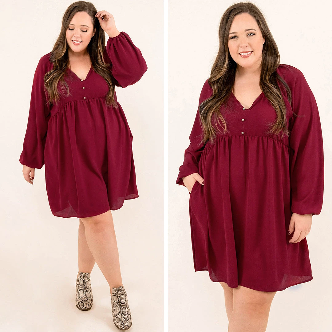 Before I Let Go Dress, Burgundy 6 Before I Let Go Dress, Burgundy - Image 6