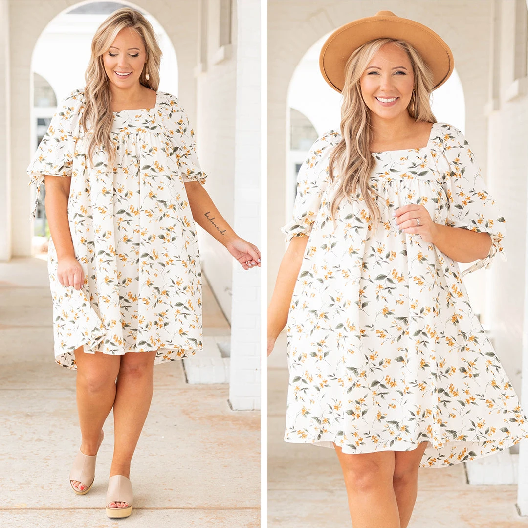 Among The Blossoms Dress, Yellow 6 Among The Blossoms Dress, Yellow - Image 6