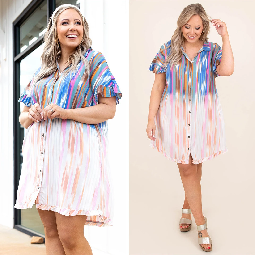 Afternoon Delight Dress, Teal-Blue 7 Afternoon Delight Dress, Teal-Blue - Image 7