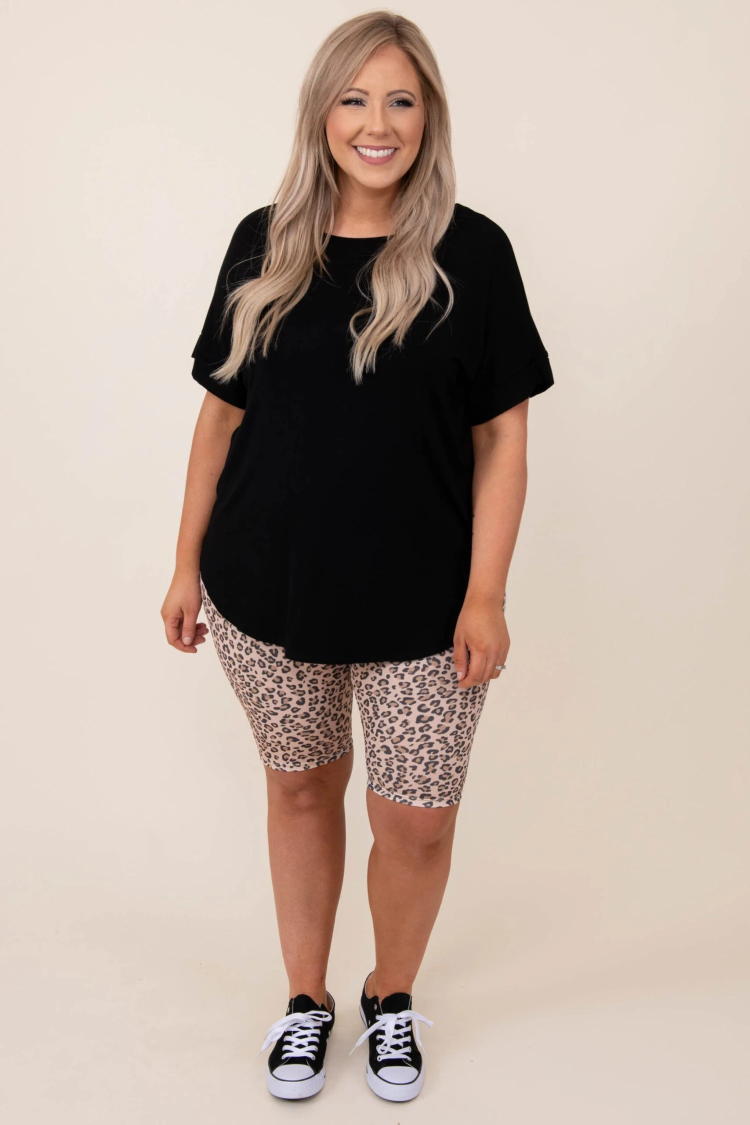 Killin’ It Biker Shorts, Taupe 2 Killin’ It Biker Shorts, Taupe - Image 2