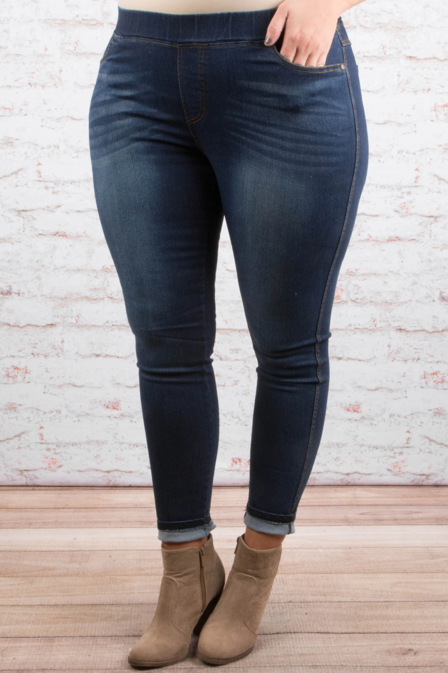 I'll Try Jeggings, Denim 3 I'll Try Jeggings, Denim - Image 3