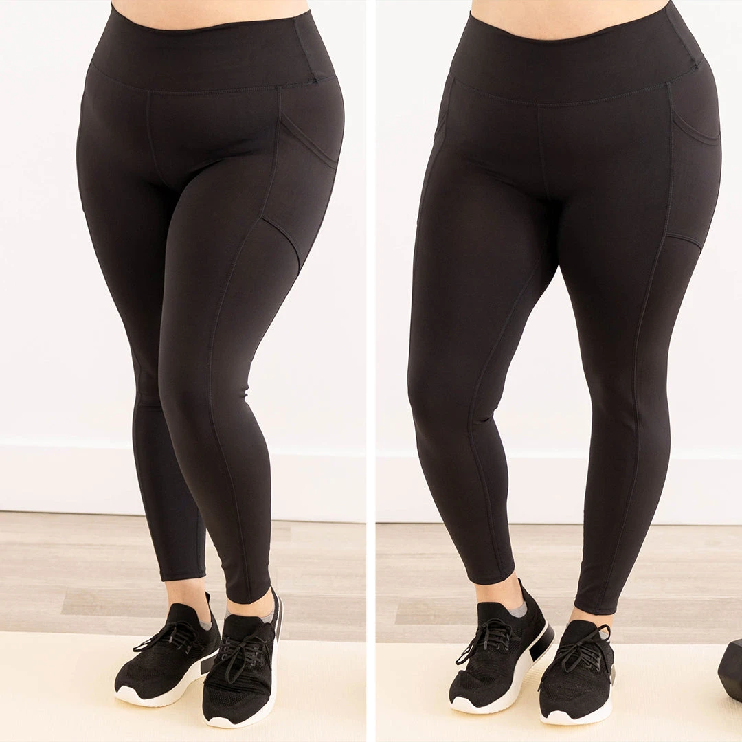 Natural Active Leggings, Black 6 Natural Active Leggings, Black - Image 6