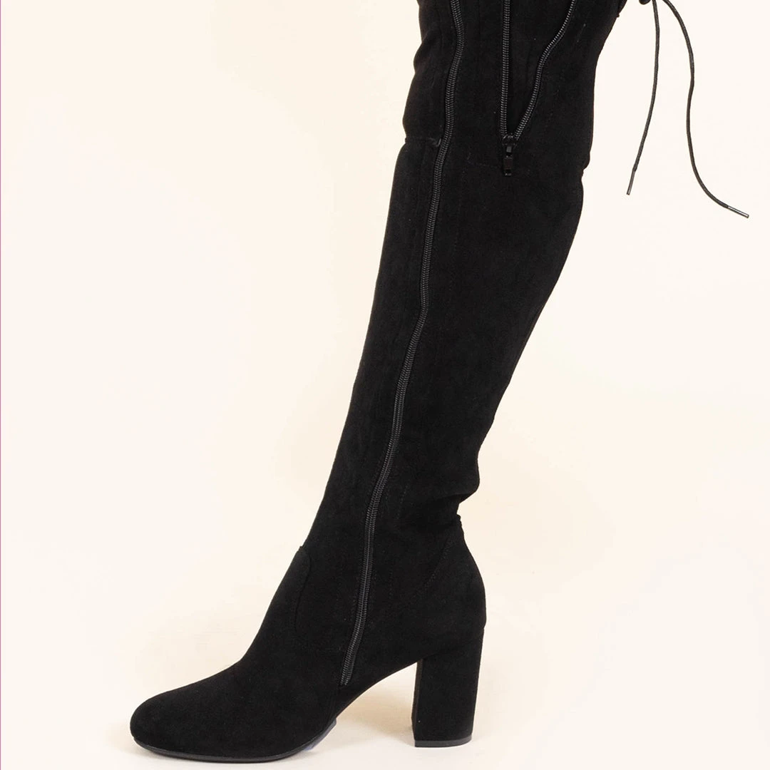 Slaying Suede Boots, Black 6 Slaying Suede Boots, Black - Image 6