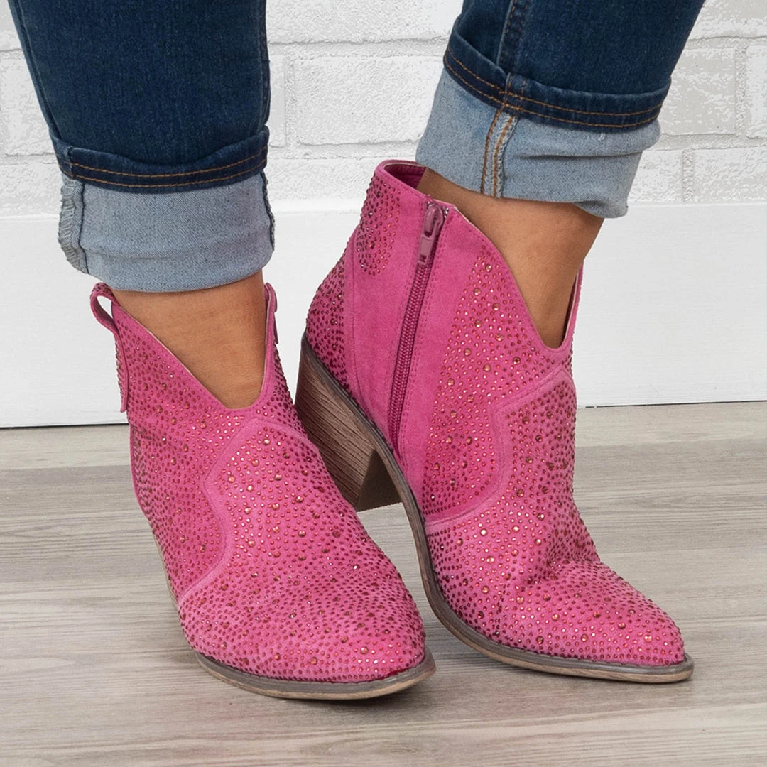 Pretty Pinkalicious Booties, Fuchsia 6 Pretty Pinkalicious Booties, Fuchsia - Image 6