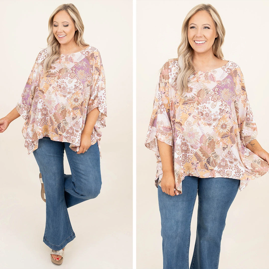 All Over The Place Top, Mauve 6 All Over The Place Top, Mauve - Image 6