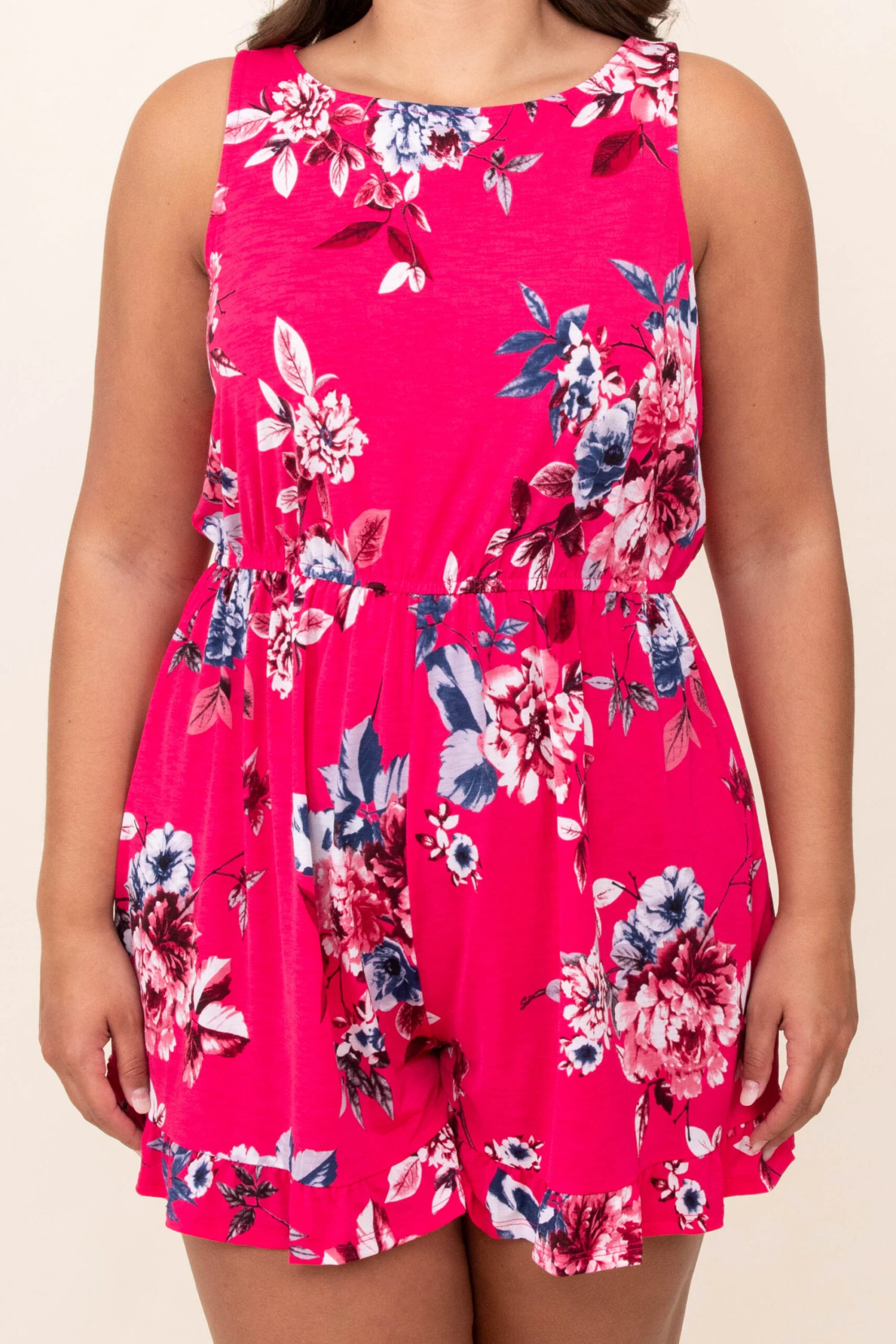 Sunlit Smile Romper, Fuchsia 4 Sunlit Smile Romper, Fuchsia - Image 4