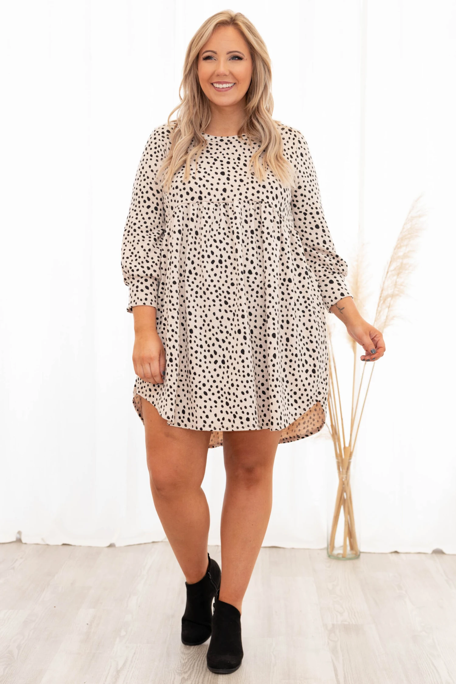 Animal Power Dress, Taupe 2 Animal Power Dress, Taupe - Image 2