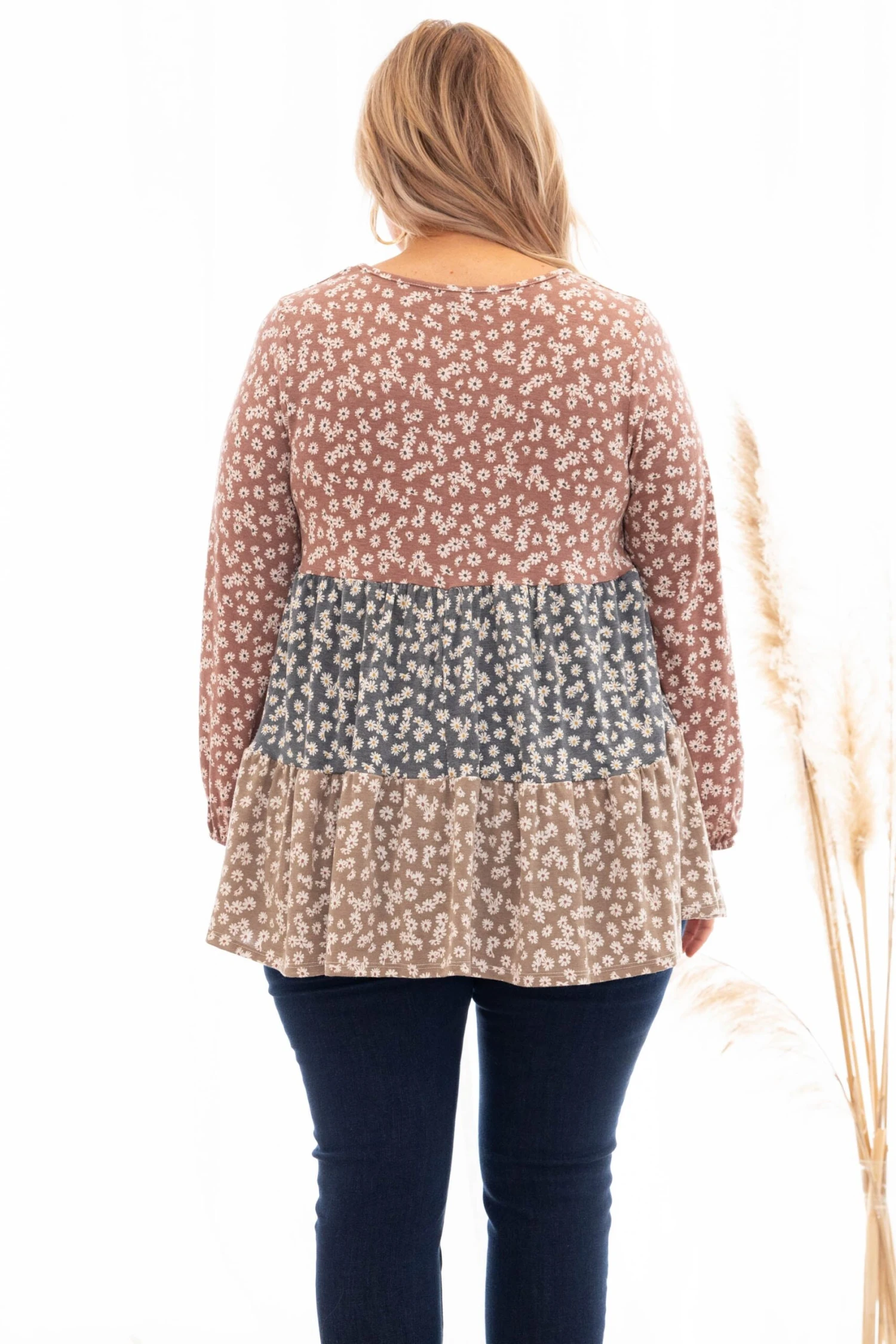 Following Sunshine Top, Brown Multi 5 Following Sunshine Top, Brown Multi - Image 5