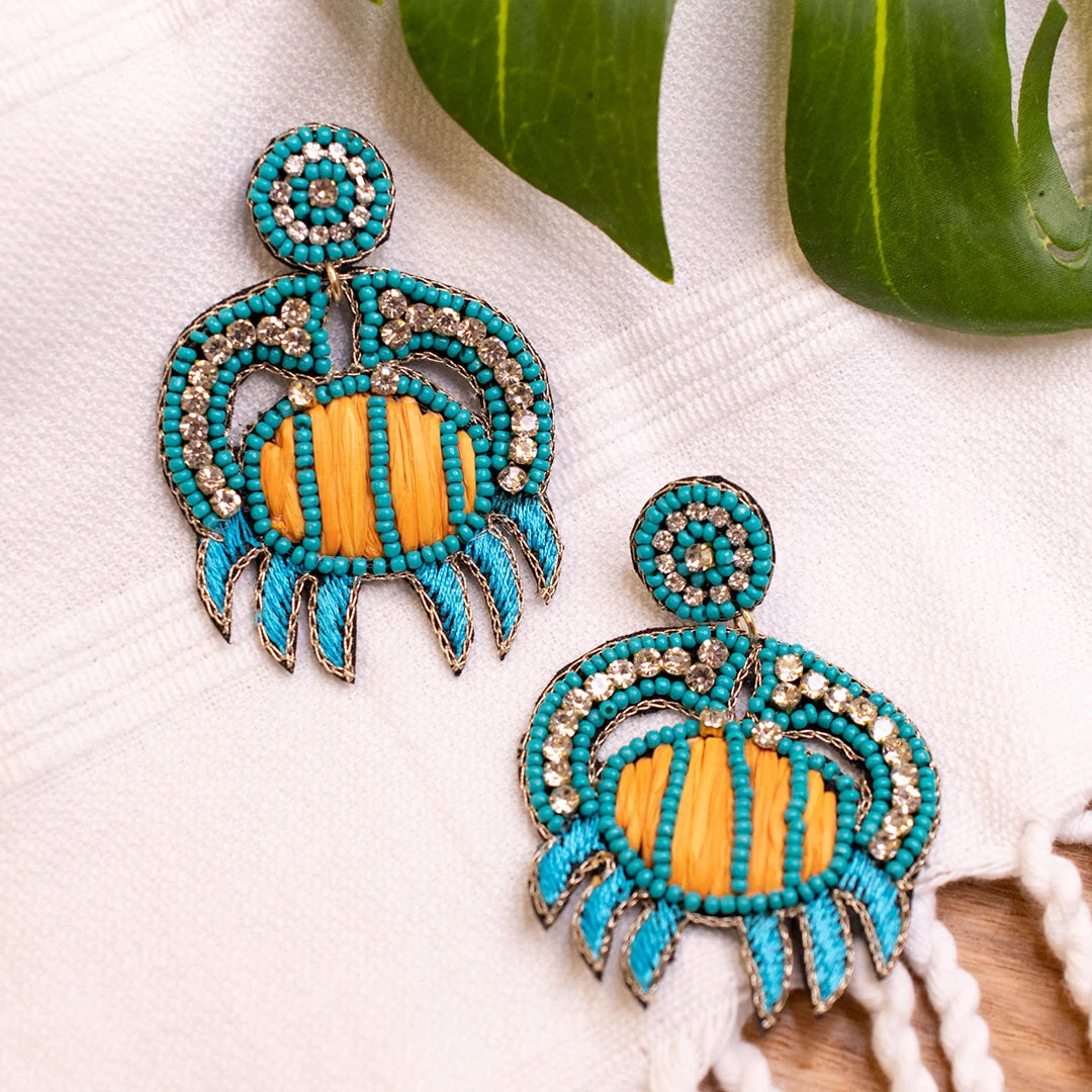 Beach Thingz Earrings, Green 3 Beach Thingz Earrings, Green - Image 3