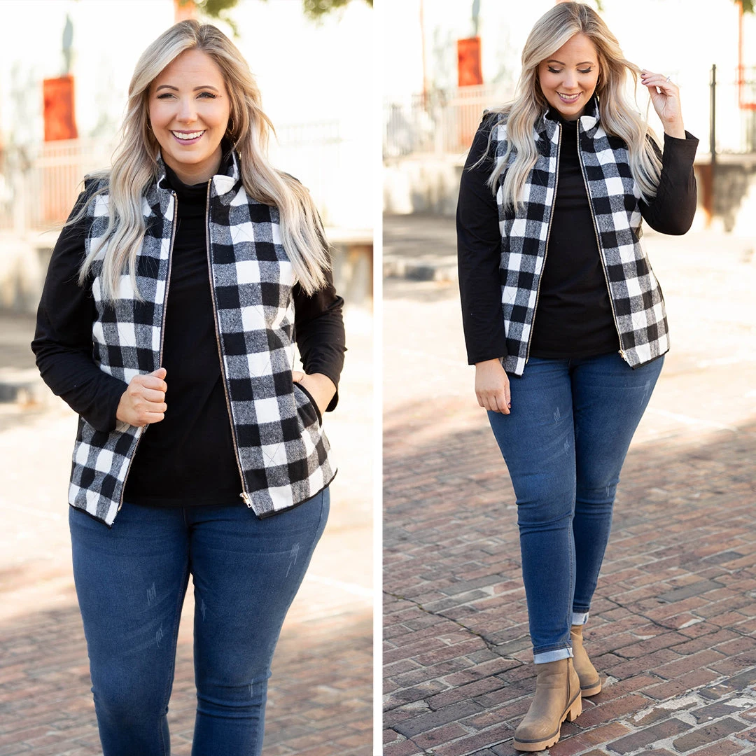 Cold For The Winter Vest, Ivory-Black 6 Cold For The Winter Vest, Ivory-Black - Image 6