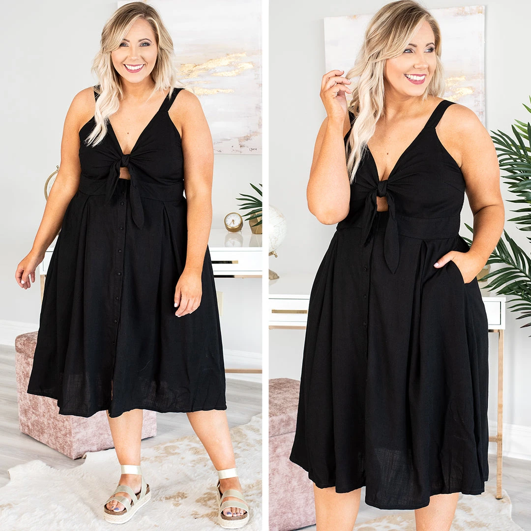 Effortlessly Elegant Dress, Black 5 Effortlessly Elegant Dress, Black - Image 5
