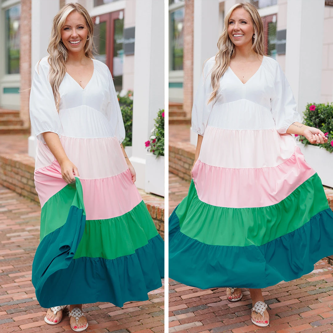 Change Of Color Maxi Dress, White 6 Change Of Color Maxi Dress, White - Image 6