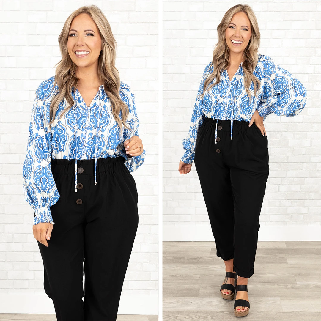 Don't Forget Your Smile Top, Blue 6 Don't Forget Your Smile Top, Blue - Image 6