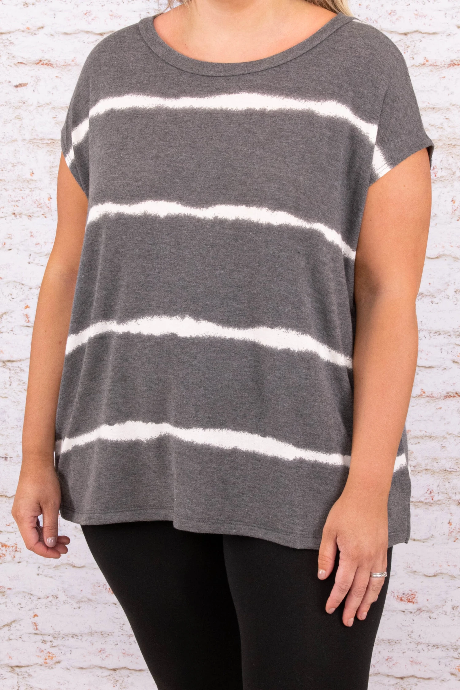 A Grand Throwback Top, Charcoal 4 A Grand Throwback Top, Charcoal - Image 4