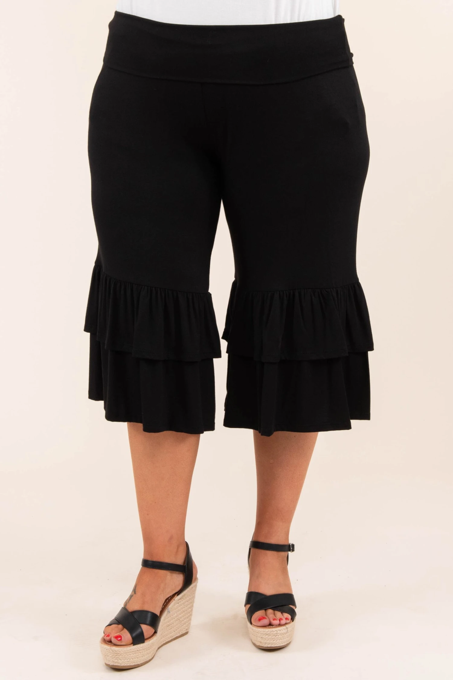 Sass And Flare Capris, Black 1 Sass And Flare Capris, Black