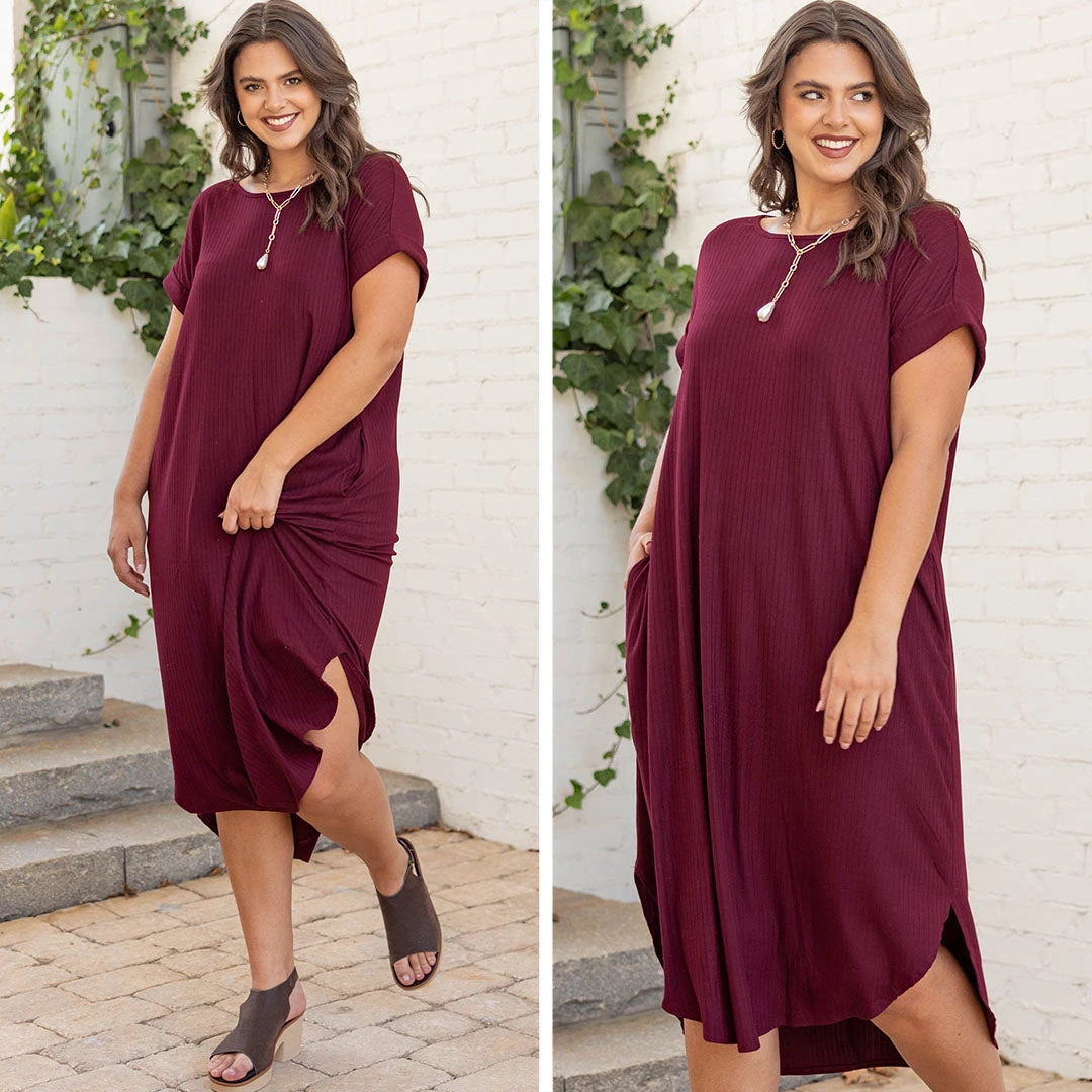 Here We Go Again Dress, Burgundy 6 Here We Go Again Dress, Burgundy - Image 6