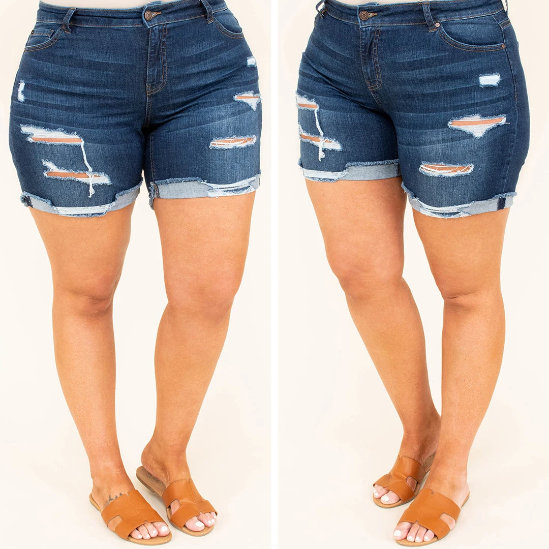 Back To The Sunset Shorts, Dark Wash 5 Back To The Sunset Shorts, Dark Wash - Image 5