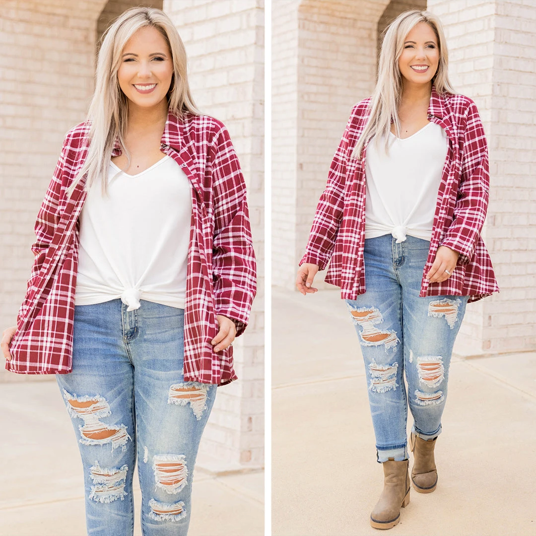 Cruising Through Life Top, Burgundy 6 Cruising Through Life Top, Burgundy - Image 6