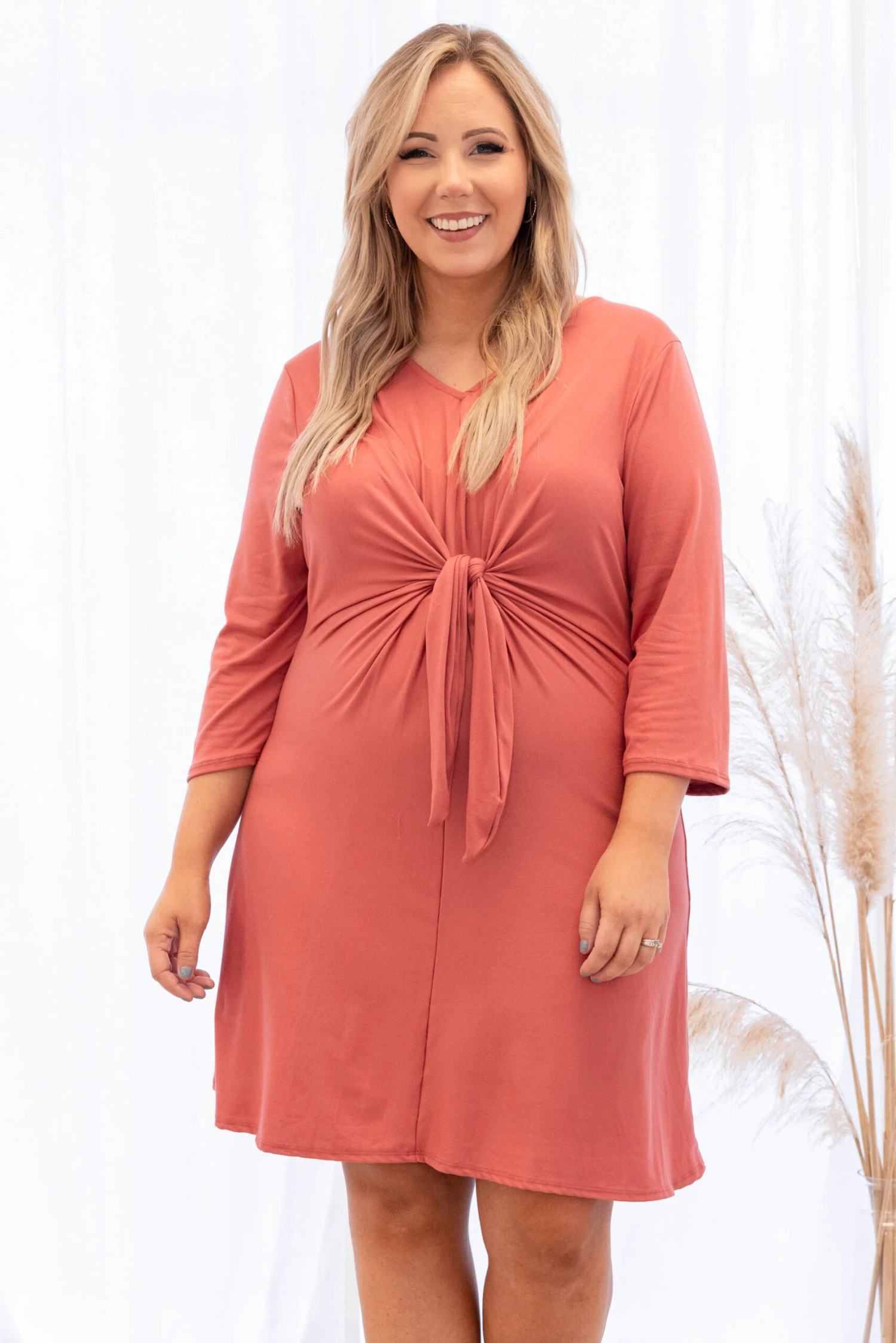 Airy Feeling Dress, Rust 1 Airy Feeling Dress, Rust