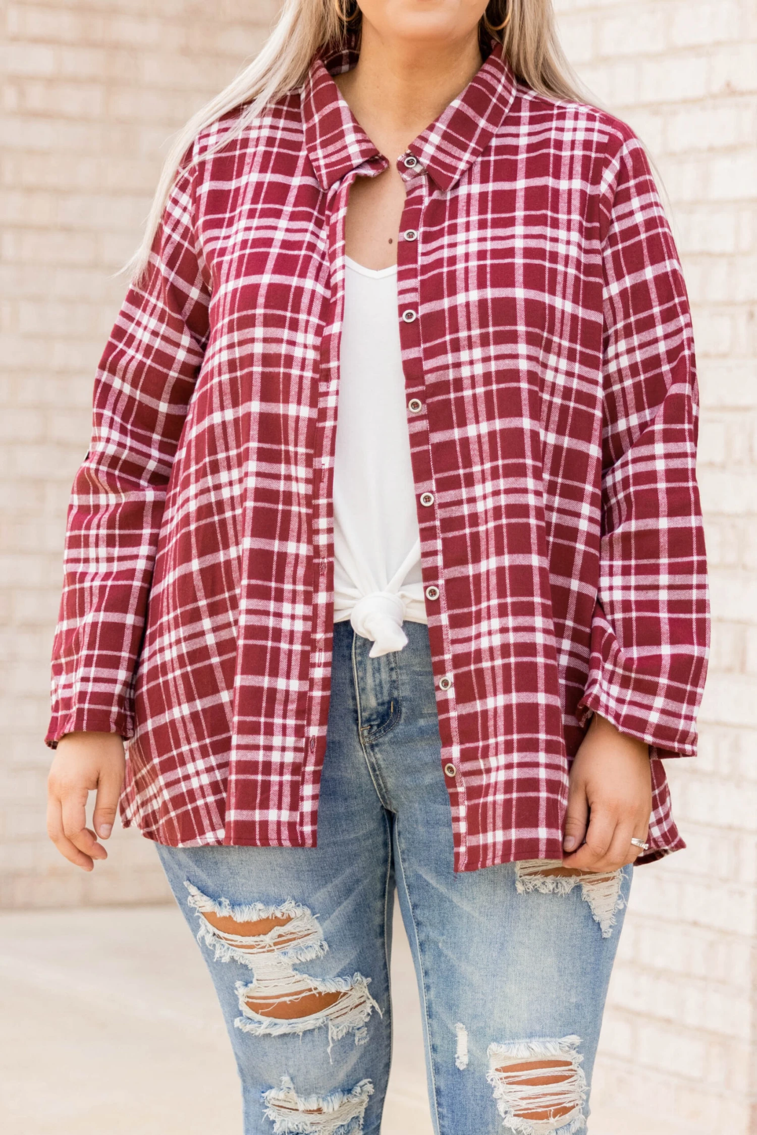 Cruising Through Life Top, Burgundy 4 Cruising Through Life Top, Burgundy - Image 4