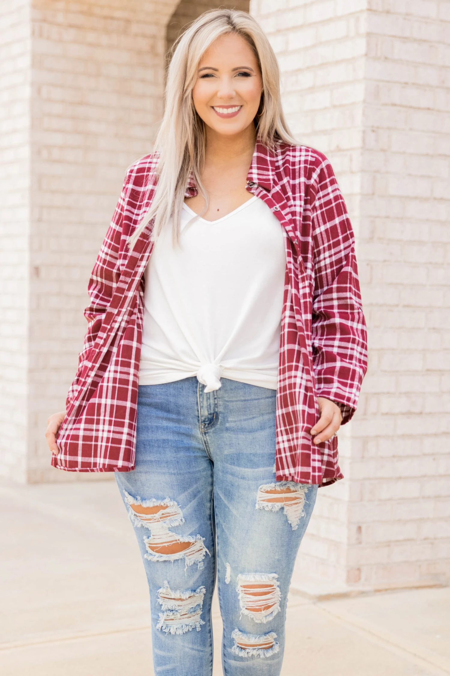 Cruising Through Life Top, Burgundy 1 Cruising Through Life Top, Burgundy