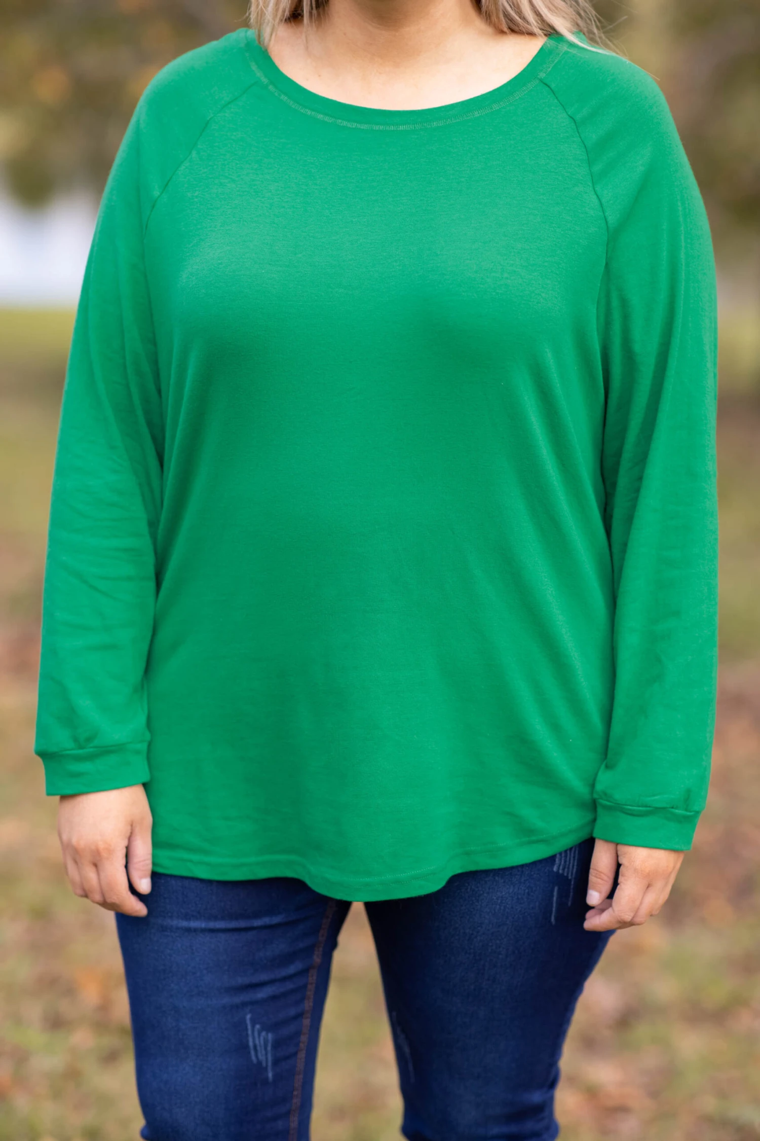 Curved Hem Slouchy Dolman Tunic, Kelly Green 7 Curved Hem Slouchy Dolman Tunic, Kelly Green - Image 7