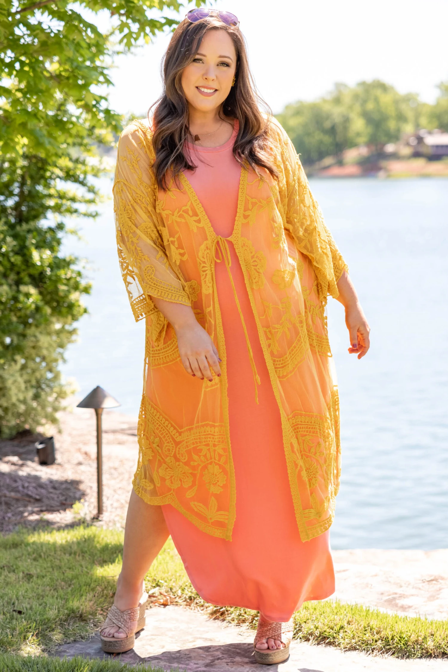 But First Wine Maxi Dress, Deep Coral 2 But First Wine Maxi Dress, Deep Coral - Image 2