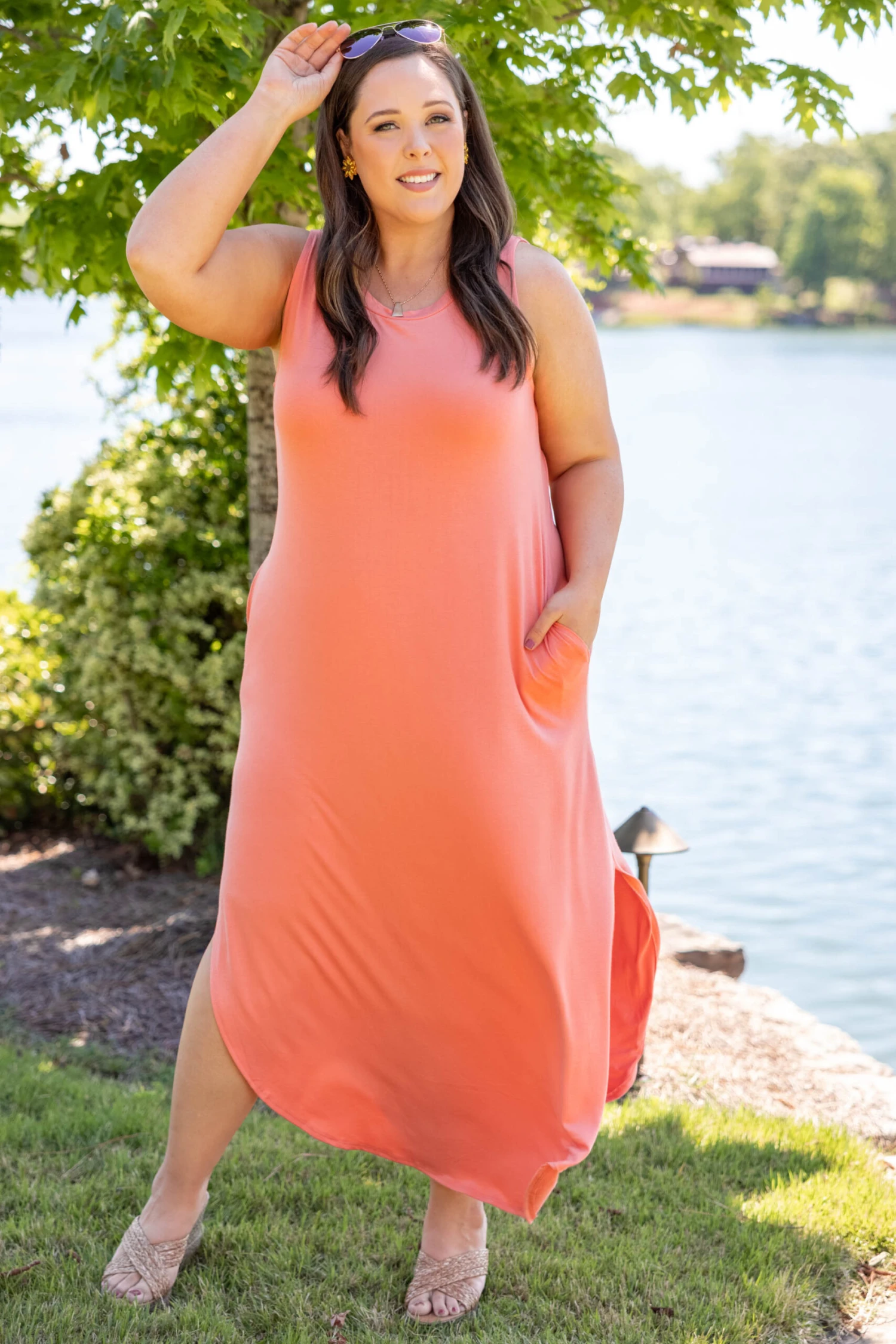 But First Wine Maxi Dress, Deep Coral 1 But First Wine Maxi Dress, Deep Coral