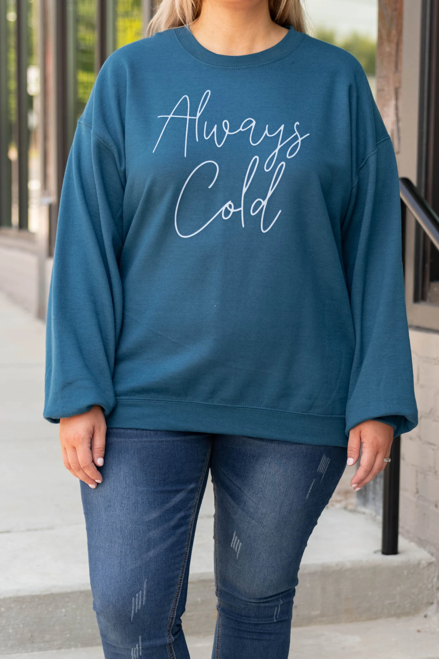 Always Cold Sweatshirt, Blue 4 Always Cold Sweatshirt, Blue - Image 4