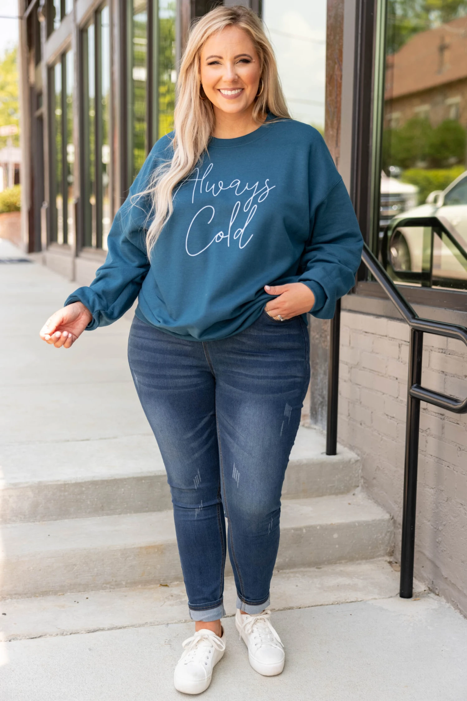 Always Cold Sweatshirt, Blue 3 Always Cold Sweatshirt, Blue - Image 3