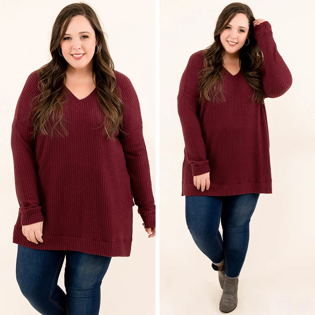 Cool Is Calling Tunic, Dark Burgundy 6 Cool Is Calling Tunic, Dark Burgundy - Image 6