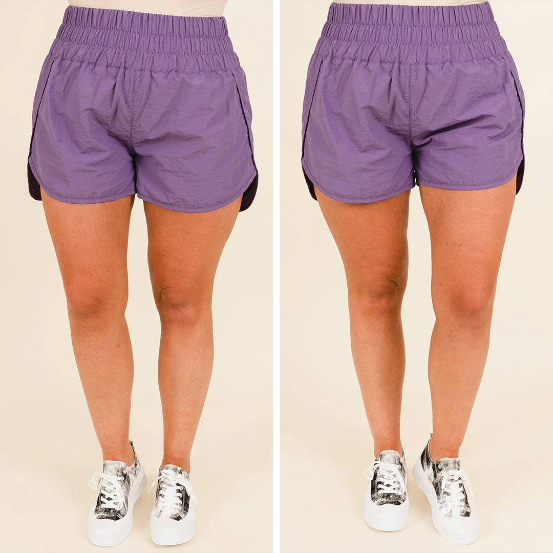 Feeling Motivated Shorts, Lilac Grey 7 Feeling Motivated Shorts, Lilac Grey - Image 7