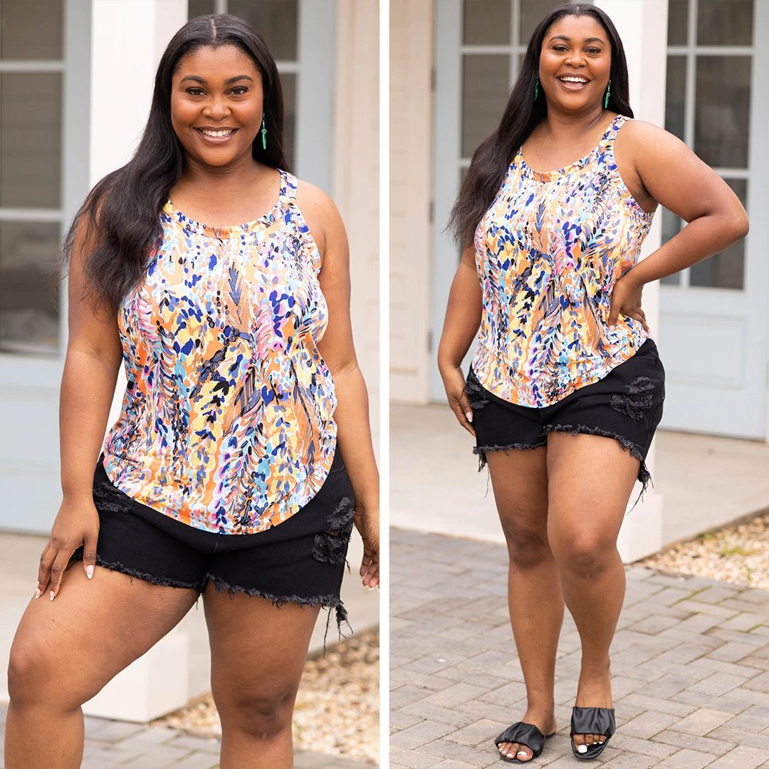 Colorblast Tank, Neon Pink-Orange 6 Colorblast Tank, Neon Pink-Orange - Image 6