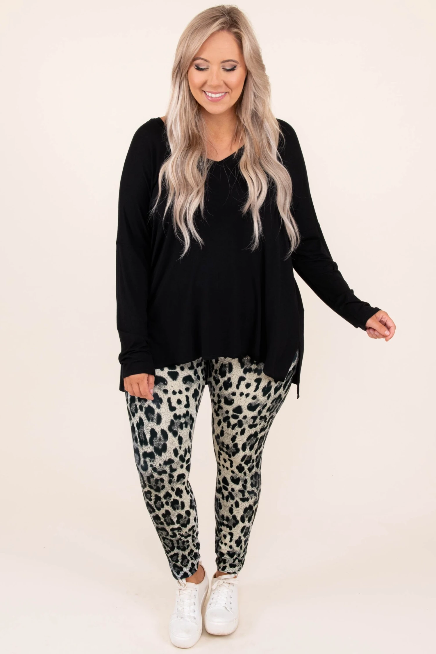 My Feisty Side Leggings, Grey 4 My Feisty Side Leggings, Grey - Image 4