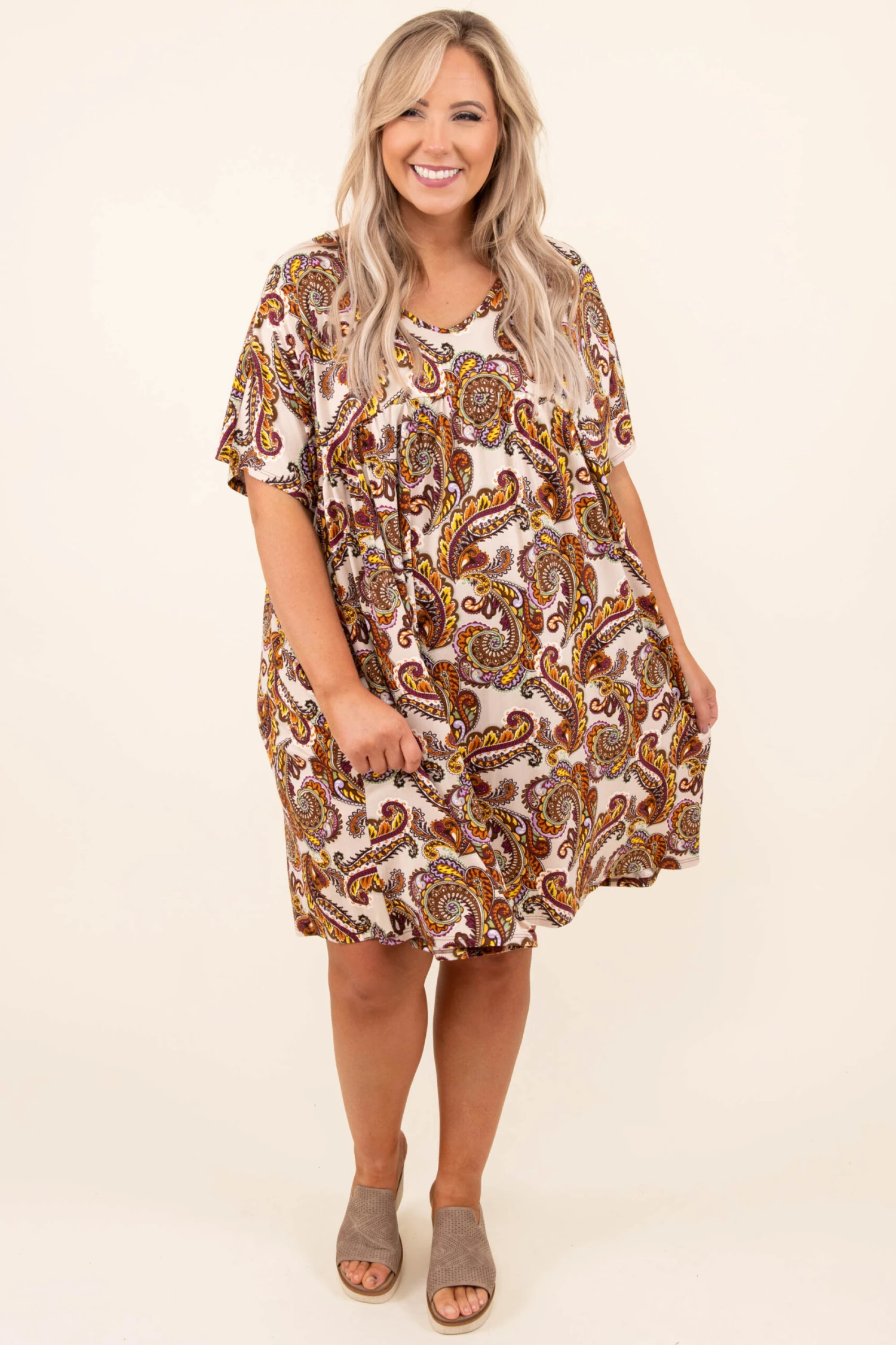 All Aboard Dress, Taupe 4 All Aboard Dress, Taupe - Image 4